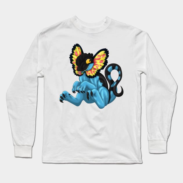 Dilophosaurus: Blue Long Sleeve T-Shirt by spyroid101